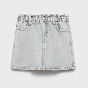Mango Kids Grey Denim Paper Bag Skirt Girls Size 11-12 Years